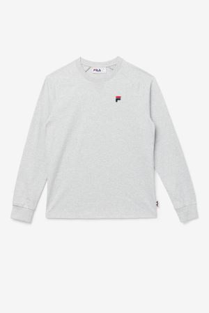 FILA Flynn Long Sleeve Tee Shirts Light / Grey,Womens Clothing | CA.JSRIMF612